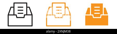 Symbol für Archivordner Webdesign Logo Set Collection in Vektor Stock Vektor