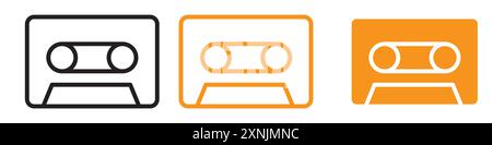 Kassettenband Icon Web Design Logo Set Sammlung im Vektor Stock Vektor