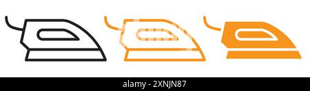 Electric Iron Icon Web Design Logo Set Kollektion in Vektor Stock Vektor