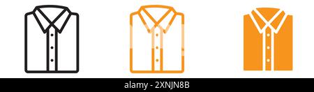 Kleid Hemd Icon Webdesign Logo Set Kollektion in Vektor Stock Vektor
