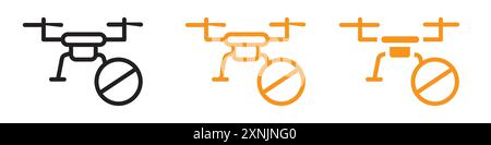 Verbotene Copter Icon Webdesign-Logo-Sammlung im Vektor Stock Vektor