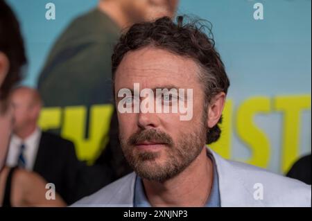 New York City, Usa. 31. Juli 2024. Casey Affleck besucht die New Yorker Premiere von Apple Original Films „The Instigators“ im Jazz im Lincoln Center in New York City. (Foto: Ron Adar/SOPA Images/SIPA USA) Credit: SIPA USA/Alamy Live News Stockfoto