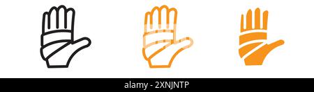 Handunfall Icon Web Design Logo Set Kollektion in Vektor Stock Vektor