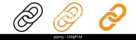Link Chain Icon Webdesign Logo Set Kollektion in Vektor Stock Vektor