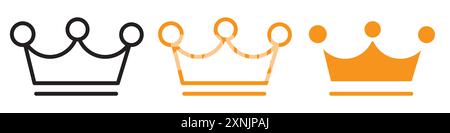 Set-Kollektion mit dem Logo im Webdesign der king Crown Icon im Vektor Stock Vektor
