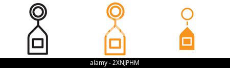 Schlüsselanhänger Icon Webdesign Logo Set Kollektion in Vektor Stock Vektor