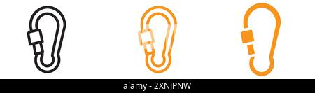 Set-Kollektion mit „Rope Hook Icon“-Logo im Webdesign im Vektor Stock Vektor