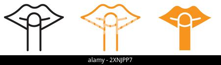 Bitte machen Sie eine ziemlich pssst Icon Web Design Logo Set Sammlung in Vektor Stock Vektor