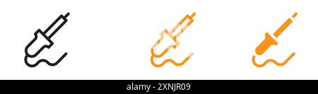 Lötkolben Icon Web Design Logo Set Kollektion in Vektor Stock Vektor