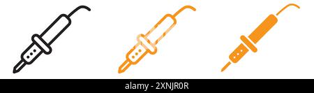 Lötkolben-Symbol (2) Webdesign-Logo-Set-Kollektion im Vektor Stock Vektor