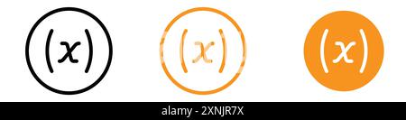 Variable Symbol Symbol Web Design Logo Set Sammlung in Vektor Stock Vektor