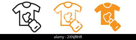 Weiche Kleidung Dirt Icon Webdesign Logo Set Kollektion in Vektor Stock Vektor