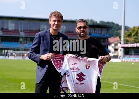 Lione, Francia. Juli 2024. Alberto Barile während des Freundschaftsspiels zwischen Bourgoin Jallieu und Torino FC im STADE PIERRE RAJON in Lione. August 2024. Sport - Fußball - EXKLUSIVER TORINO FC (Foto: Fabio Ferrari/LaPresse) Credit: LaPresse/Alamy Live News Stockfoto