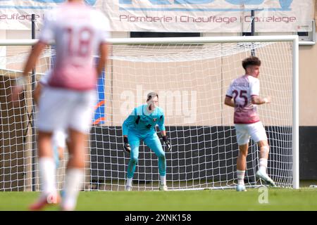 Lione, Francia. Juli 2024. Alberto Paleari aus Turin während des Freundschaftsspiels zwischen Bourgoin Jallieu und Torino FC im STADE PIERRE RAJON in Lione. August 2024. Sport - Fußball - EXKLUSIVER TORINO FC (Foto: Fabio Ferrari/LaPresse) Credit: LaPresse/Alamy Live News Stockfoto