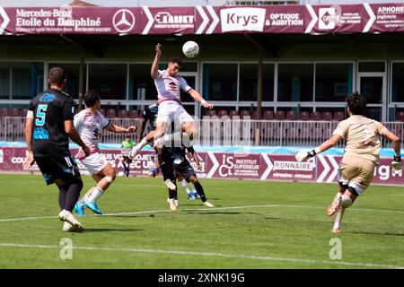 Torino Che Adams während des Freundschaftsspiels zwischen Bourgoin Jallieu und Torino FC im STADE PIERRE RAJON in Lione. August 2024. Sport – Fußball – EXKLUSIVER TURIN FC (Foto: Fabio Ferrari/LaPresse) Stockfoto