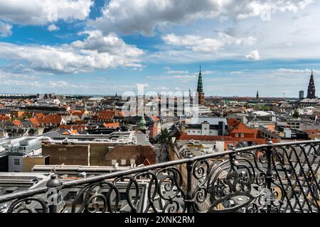 Ausblick vom Rundetaarn, Turm aus dem 17. Jh. mit Observatorium, Planetarium, Veranstaltungssaal und spiralförmiger Rampe, Aussichtspunkt, Aussichtspunkt, Stockfoto