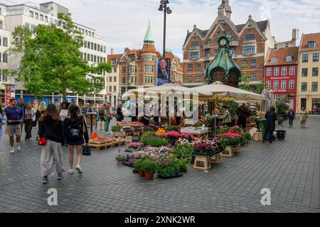 Blumenhändler, Kultorvet, Innenstadt Kopenhagen, Dänemark, Europa, Skandinavien | Kopenhagen, Dänemark, Europa, Stockfoto