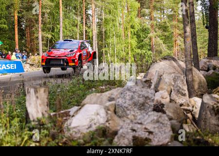 39 LATVALA Jari-Matti - HÄNNINEN Juho, Toyota Yaris Rally2, Aktion während der Rallye, Finnland. , . WRC World Rallye Car Championship, vom 1. Bis 4. August 2024 in Jyvaskyla, Finnland - Foto Nikos Katikis/DPPI Credit: DPPI Media/Alamy Live News Stockfoto