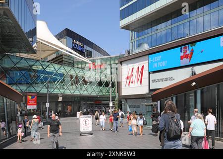 Südlicher Eingang zum Westfield-Einkaufszentrum, Stratford, London, UK Stockfoto