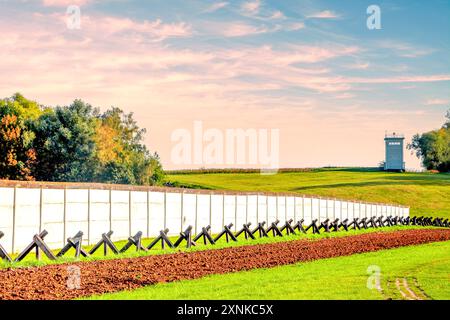 Ehemalige innerdeutsche Grenze, Hoetersleben, Deutschland Stockfoto