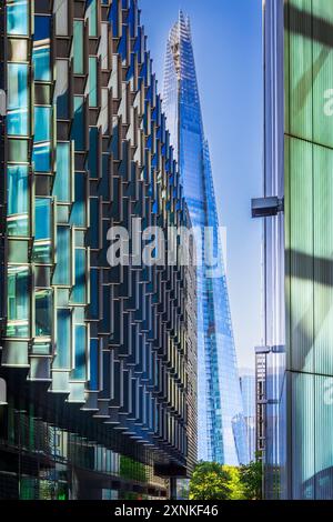 London, Vereinigtes Königreich - 29. September 2023. Blick auf die Skyline des berühmten New London und des Shard Wolkenkratzers. Stockfoto