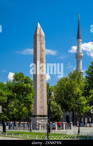 Obelisk von Theodosius, Hippodrom von Konstantinopel, Istanbul, Türkei Stockfoto