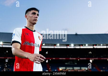 Rotterdam, Niederlande. 31. Juli 2024. Rotterdam - Ezequiel Bullaude von Feyenoord während des fith-Freundschaftsspiels zur Vorbereitung der Eredivisie-Saison 2024/2025. Das Eröffnungsspiel der Saison findet zwischen Feyenoord und AS Monaco FC im Stadion Feijenoord de Kuip am 31. Juli 2024 in Rotterdam, Niederlande, statt. Credit: Box to Box Pictures/Alamy Live News Stockfoto