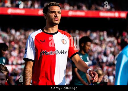 Rotterdam, Niederlande. 31. Juli 2024. Rotterdam - Antef Tsoungui von Feyenoord während des fith-Freundschaftsspiels zur Vorbereitung der Eredivisie-Saison 2024/2025. Das Eröffnungsspiel der Saison findet zwischen Feyenoord und AS Monaco FC im Stadion Feijenoord de Kuip am 31. Juli 2024 in Rotterdam, Niederlande, statt. Credit: Box to Box Pictures/Alamy Live News Stockfoto