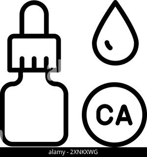 Vitamine für Haustiere Linie Vektor Symbol. Kalzium-Ergänzung für gesunde Gelenke und Knochen für Haustiere Zeichen. Abbildung des Symbols für isolierte Konturen Stock Vektor