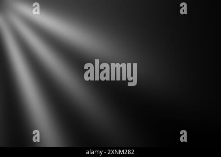 Ein sanfter Hintergrund mit dezenten Lichtstrahlen, die von der linken oberen Ecke ausstrahlen, sorgt für einen ruhigen und atmosphärischen Effekt. Stockfoto