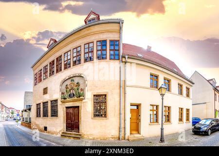 Altstadt von Lutherstadt Eisleben, Deutschland Stockfoto