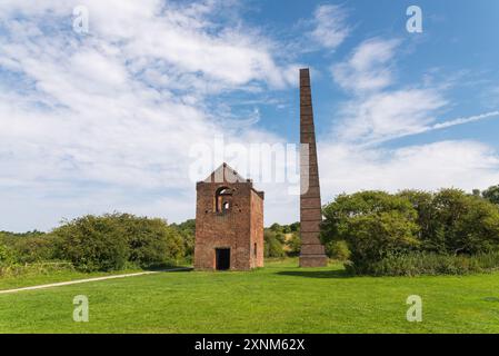 Cobb’s Engine House and Chorney, auch bekannt als Windmill End Pumping Station in Rowley Regis, Black Country, wurde verwendet, um Wasser aus den Kohleminen zu pumpen Stockfoto