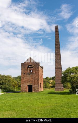 Cobb’s Engine House and Chorney, auch bekannt als Windmill End Pumping Station in Rowley Regis, Black Country, wurde verwendet, um Wasser aus den Kohleminen zu pumpen Stockfoto