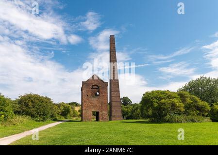 Cobb’s Engine House and Chorney, auch bekannt als Windmill End Pumping Station in Rowley Regis, Black Country, wurde verwendet, um Wasser aus den Kohleminen zu pumpen Stockfoto