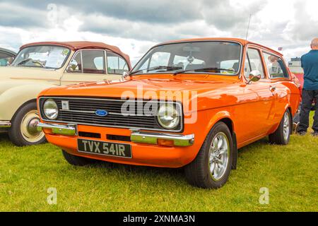 1977 Orange klassischer Mark 2 Ford Escort Estate UK Stockfoto