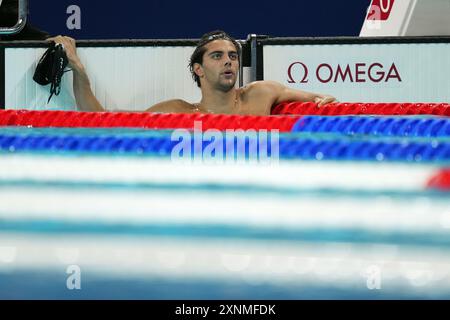 Parigi, Frankreich. 31. August 2024. Thomas Ceccon aus Italien bei den Olympischen Sommerspielen 2024, Mittwoch, 31. Juli 2024, in Paris, Frankreich. (Foto: Gian Mattia D'Alberto/LaPresse) Credit: LaPresse/Alamy Live News Stockfoto