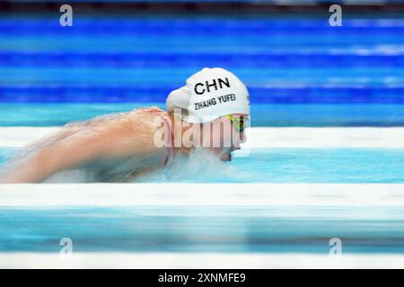 Parigi, Frankreich. 31. August 2024. ZHANG Yufei aus China bei den Olympischen Sommerspielen 2024, Mittwoch, 31. Juli 2024, in Paris, Frankreich. (Foto: Gian Mattia D'Alberto/LaPresse) Credit: LaPresse/Alamy Live News Stockfoto