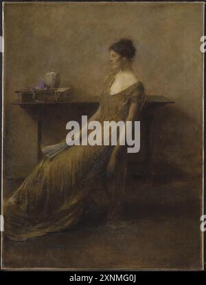 Thomas Wilmer Dewing - Dame in Gold - Google Art Project Stockfoto