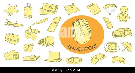 Travel-icon set2 Stock Vektor