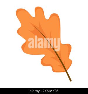 Herbstorangenblatt isoliert auf weißem Hintergrund Stock Vektor