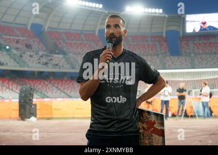 Valerio Di Cesare vom SSC Bari während Bari vs Salernitana, Freundschaftsfußballspiel in Bari, Italien, Juli 31 2024 Stockfoto
