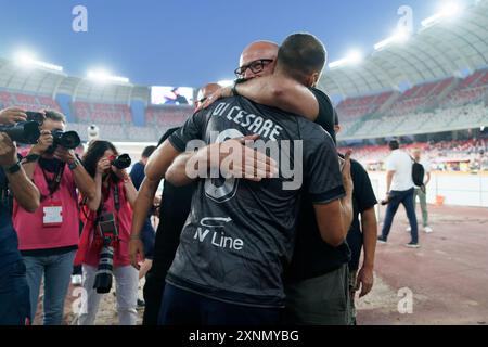 Valerio Di Cesare vom SSC Bari während Bari vs Salernitana, Freundschaftsfußballspiel in Bari, Italien, Juli 31 2024 Stockfoto