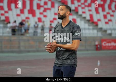 Valerio Di Cesare vom SSC Bari während Bari vs Salernitana, Freundschaftsfußballspiel in Bari, Italien, Juli 31 2024 Stockfoto