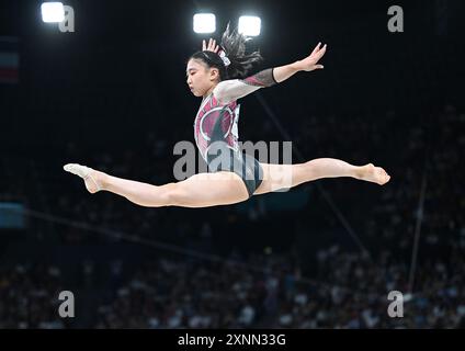 Paris, Frankreich. August 2024. Kishi Rina aus Japan tritt am 1. August 2024 bei den Olympischen Spielen 2024 in Paris an. Quelle: Cheng Min/Xinhua/Alamy Live News Stockfoto