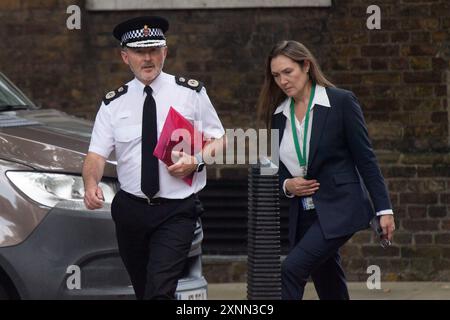 London, Großbritannien. August 2024. Chief Constable Gavin Stephens, Vorsitzender des National Police Chiefs' Council (NPCC), nimmt an einem Treffen der Polizeichefs mit dem britischen Premierminister Sir Keir Starmer in der Downing Street Teil. Quelle: Justin Ng/Alamy Live News. Stockfoto