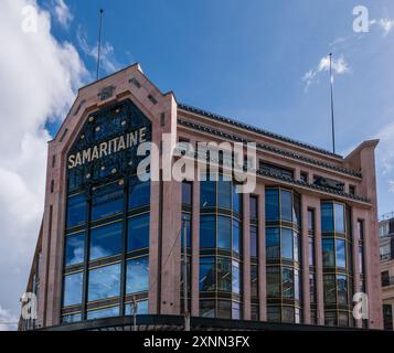 Die Fassade von La Samaritaine, Kaufhaus, Rue de Rivoli in Paris Stockfoto