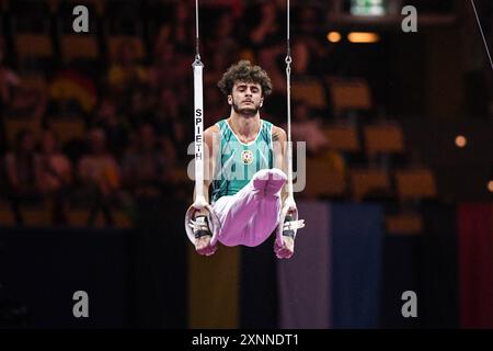 Aghamurad Gahramanov (Aserbaidschan). Europameisterschaften München 2022: Kunstturnen, Ringe Stockfoto