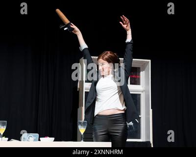 Vorführung des Stücks TERF in den Assembly Rooms in Edinburgh als Teil des Edinburgh Fringe Festivals. Stockfoto