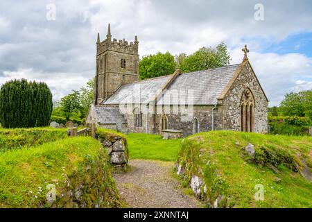St. Thomas a Becket Church Stourton in der Nähe von Okehampton Devon. Stockfoto