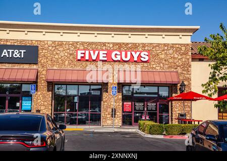 Ein fünf-Jungs-Restaurant in Riverbank, Kalifornien, USA Stockfoto